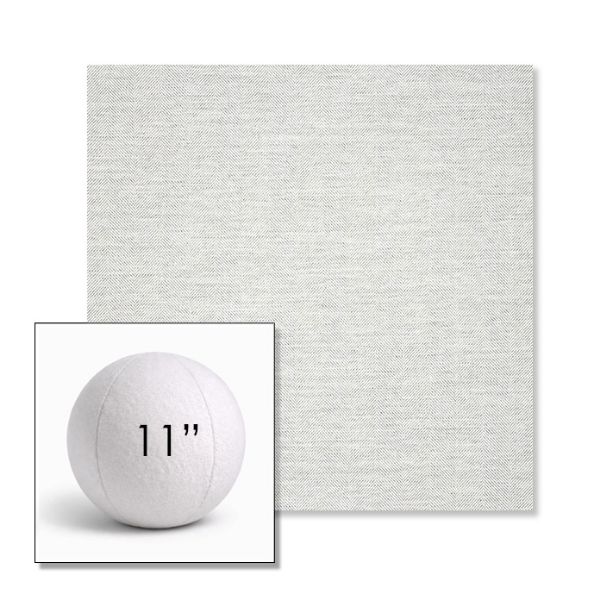 Picture of Switch Snow | 11" Round Ball Pillow Sunbrella® Outdoor Pillow (3" Thick)