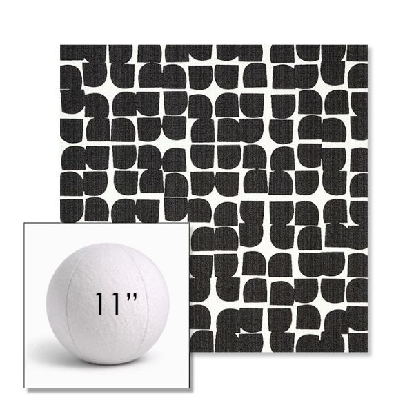 Picture of Toggle Inkblot | 11" Round Ball Pillow Sunbrella® Outdoor Pillow (3" Thick)