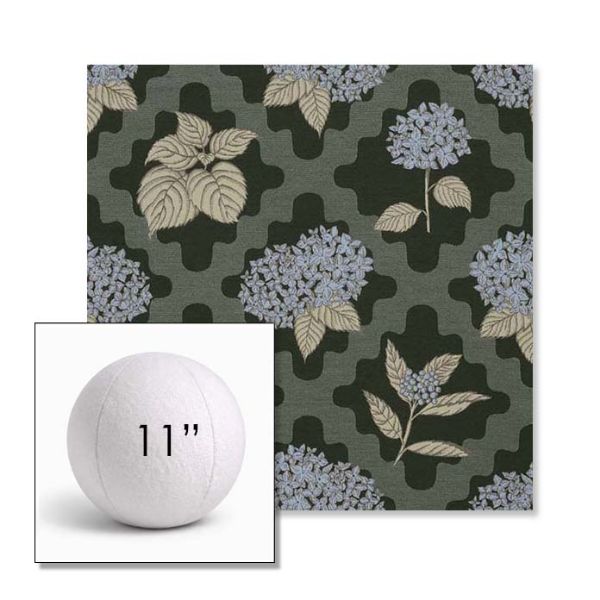Picture of Trellis Topiary | 11" Round Ball Pillow Sunbrella® Outdoor Pillow (3" Thick)