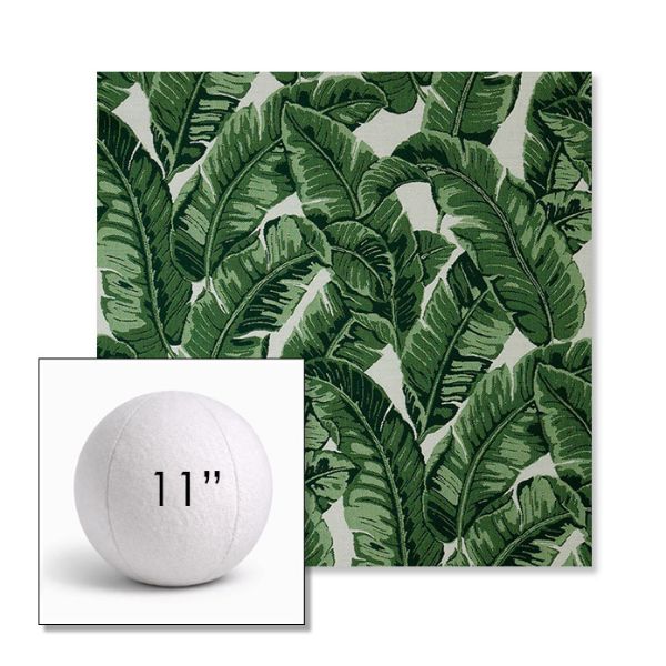 Picture of Tropics Jungle | 11" Round Ball Pillow Sunbrella® Outdoor Pillow (3" Thick)