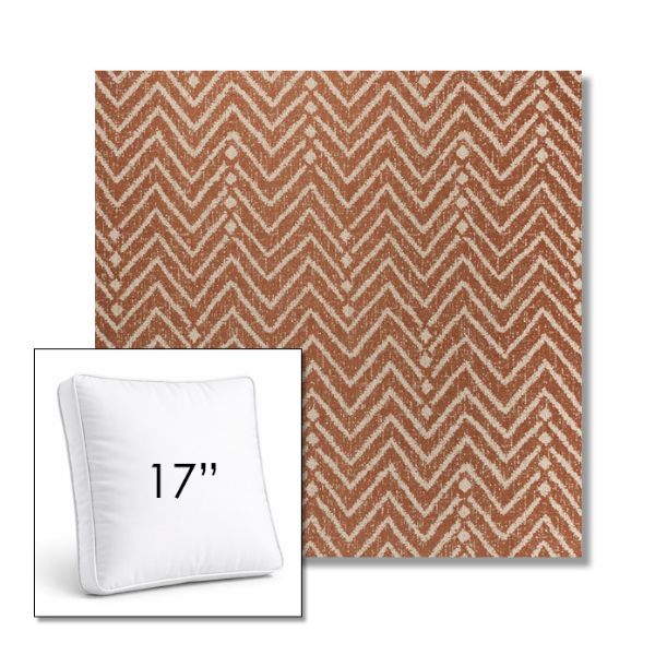 Picture of Argo Clay | 17" Square Boxed Sunbrella® Outdoor Pillow (3" Thick)