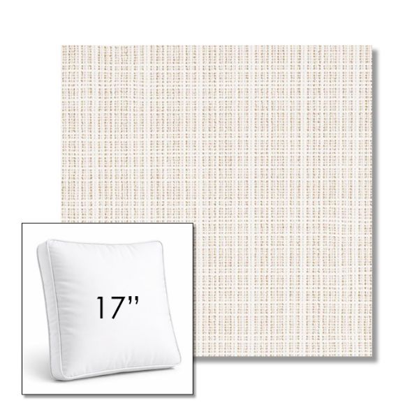 Picture of Benson Sand | 17" Square Boxed Sunbrella® Outdoor Pillow (3" Thick)