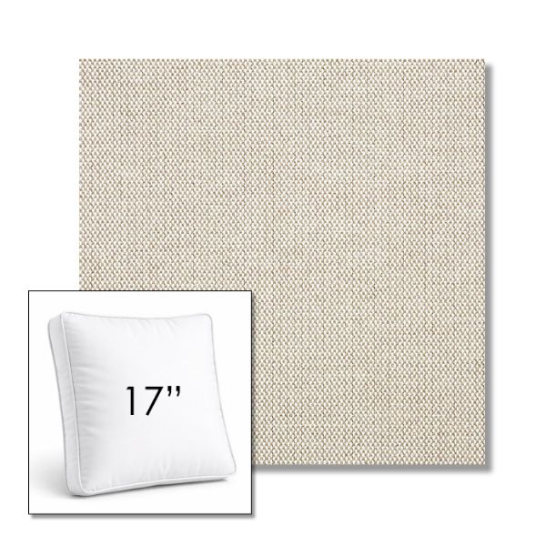 Picture of Blend Linen | 17" Square Boxed Sunbrella® Outdoor Pillow (3" Thick)