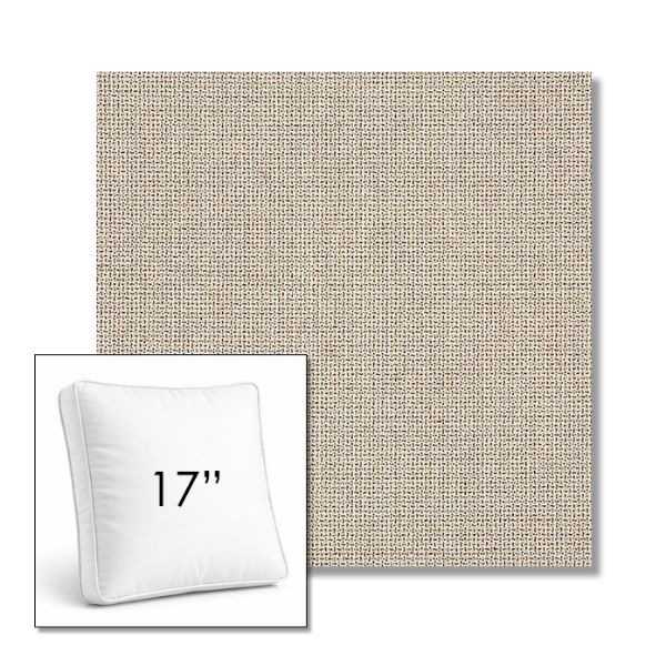 Picture of Bliss Sand | 17" Square Boxed Sunbrella® Outdoor Pillow (3" Thick)