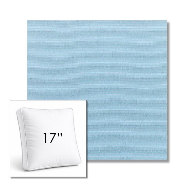 Picture of Canvas Air Blue | 17" Square Boxed Sunbrella® Outdoor Pillow (3" Thick)