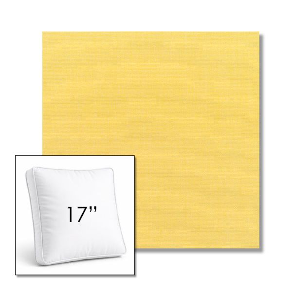 Picture of Canvas Buttercup | 17" Square Boxed Sunbrella® Outdoor Pillow (3" Thick)