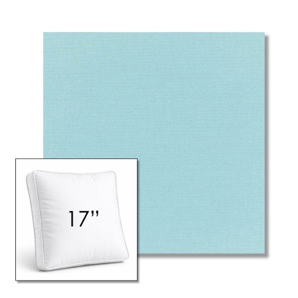 Picture of Canvas Mineral Blue | 17" Square Boxed Sunbrella® Outdoor Pillow (3" Thick)