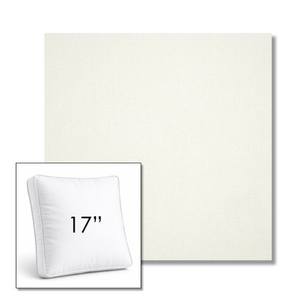 Picture of Canvas White | 17" Square Boxed Sunbrella® Outdoor Pillow (3" Thick)