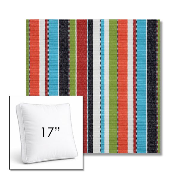 Picture of Carousel Confetti | 17" Square Boxed Sunbrella® Outdoor Pillow (3" Thick)