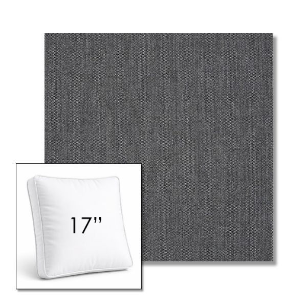 Picture of Cast Charcoal | 17" Square Boxed Sunbrella® Outdoor Pillow (3" Thick)