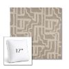 Picture of Escher Greige | 17" Square Boxed Sunbrella® Outdoor Pillow (3" Thick)