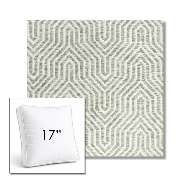 Picture of Etna Juniper | 17" Square Boxed Sunbrella® Outdoor Pillow (3" Thick)