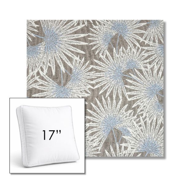 Picture of Etta Vapor | 17" Square Boxed Sunbrella® Outdoor Pillow (3" Thick)