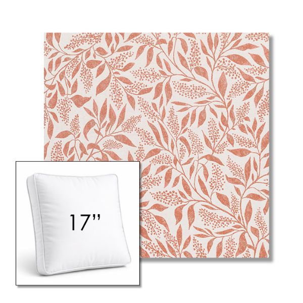 Picture of Exquisite Guava | 17" Square Boxed Sunbrella® Outdoor Pillow (3" Thick)