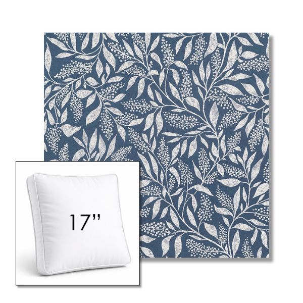 Picture of Exquisite Indigo | 17" Square Boxed Sunbrella® Outdoor Pillow (3" Thick)