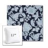 Picture of Floral Song Navy | 17" Square Boxed Sunbrella® Outdoor Pillow (3" Thick)
