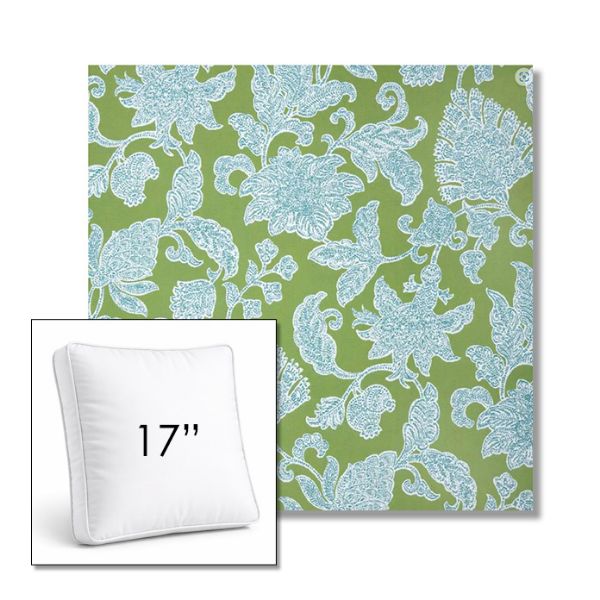 Picture of Floral Song Spring | 17" Square Boxed Sunbrella® Outdoor Pillow (3" Thick)