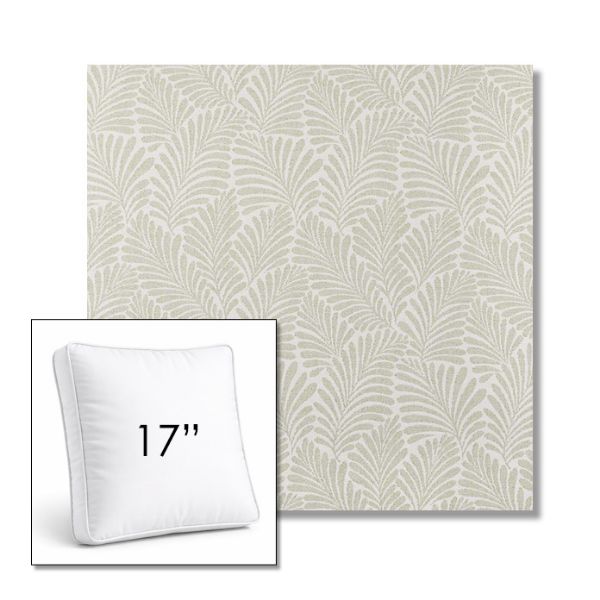 Picture of Frond Spring | 17" Square Boxed Sunbrella® Outdoor Pillow (3" Thick)
