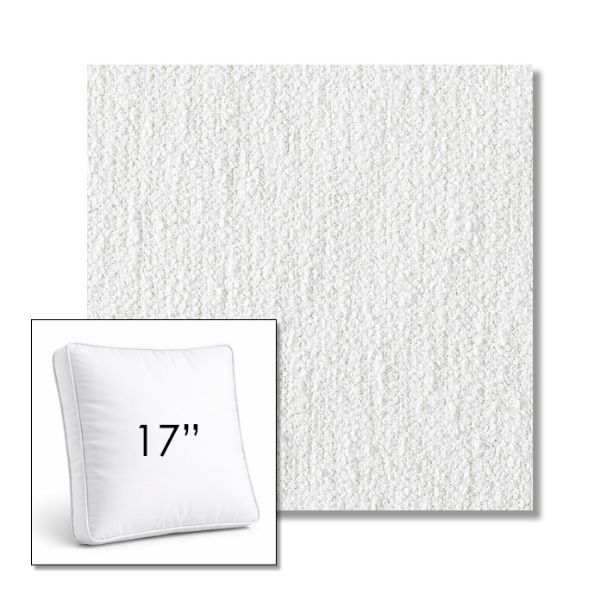 Picture of Improve White | 17" Square Boxed Sunbrella® Outdoor Pillow (3" Thick)