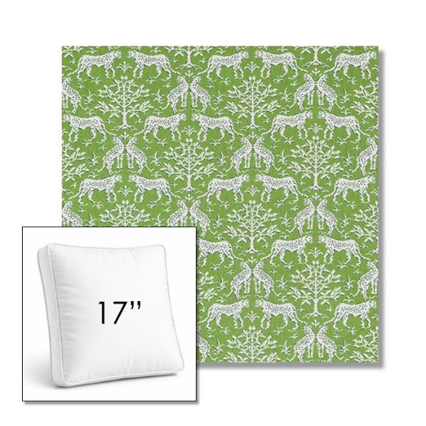 Picture of Jaipur Frame Chive | 17" Square Boxed Sunbrella® Outdoor Pillow (3" Thick)