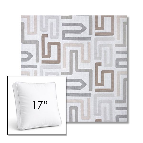 Picture of Labyrinth Cloud | 17" Square Boxed Sunbrella® Outdoor Pillow (3" Thick)