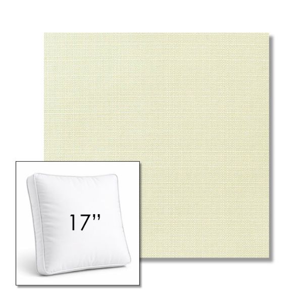 Picture of Linen Natural | 17" Square Boxed Sunbrella® Outdoor Pillow (3" Thick)