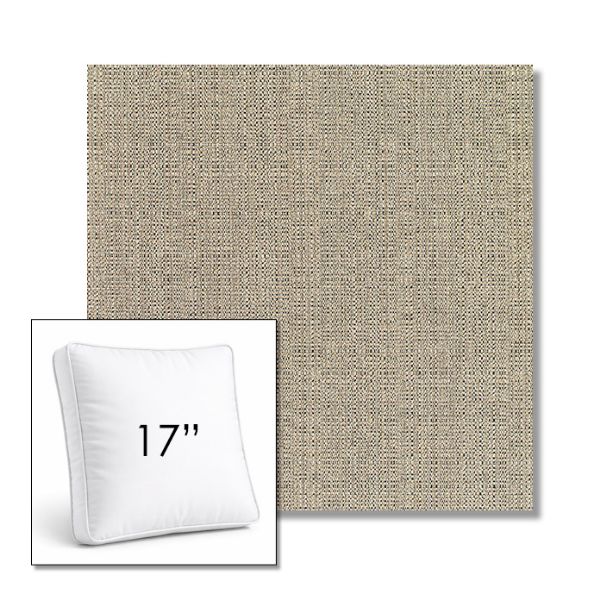 Picture of Linen Stone | 17" Square Boxed Sunbrella® Outdoor Pillow (3" Thick)