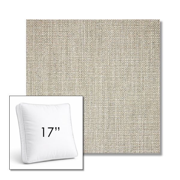 Picture of Linville Oyster | 17" Square Boxed Sunbrella® Outdoor Pillow (3" Thick)