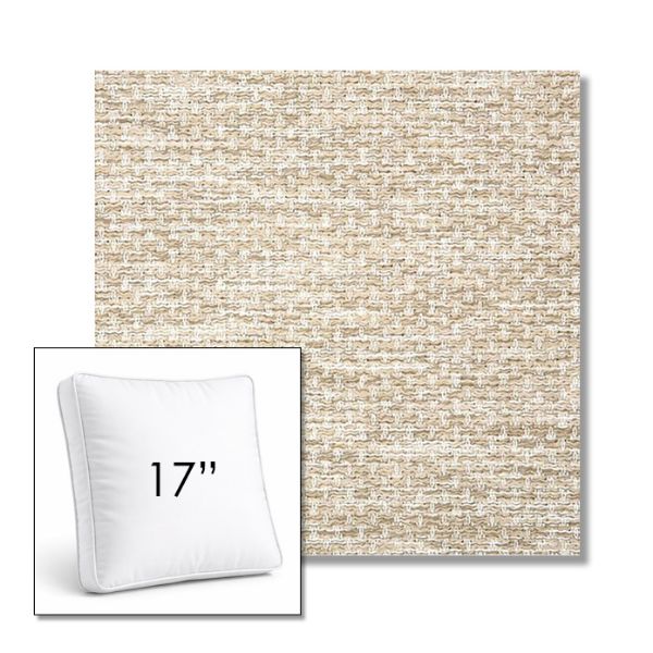 Picture of Litchfield Sand | 17" Square Boxed Sunbrella® Outdoor Pillow (3" Thick)