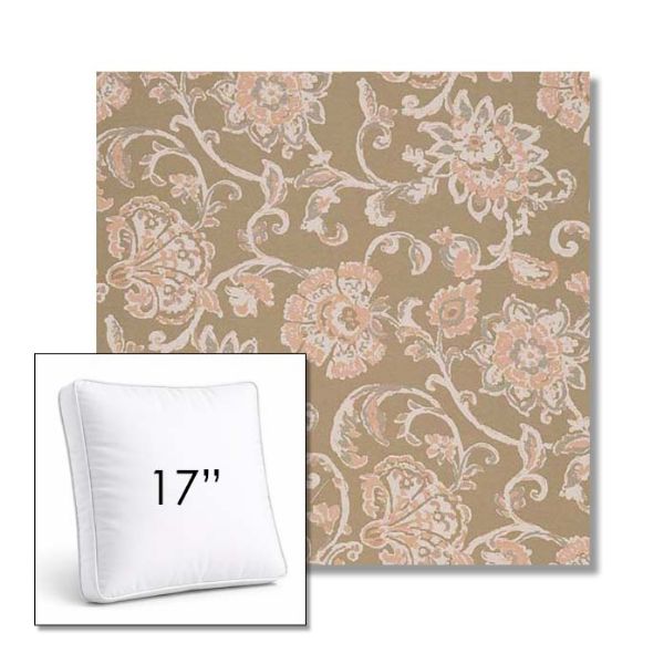 Picture of Martha Floral Spring | 17" Square Boxed Sunbrella® Outdoor Pillow (3" Thick)