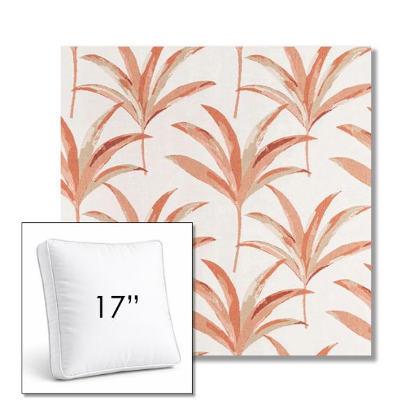 Picture of Martinique Mango | 17" Square Boxed Sunbrella® Outdoor Pillow (3" Thick)