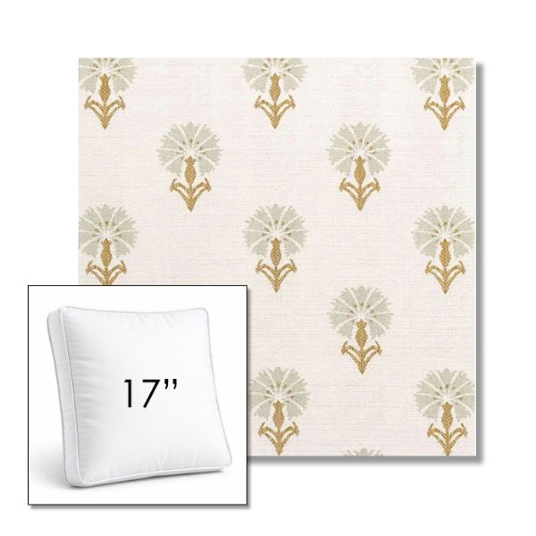 Picture of Mira Seasalt | 17" Square Boxed Sunbrella® Outdoor Pillow (3" Thick)