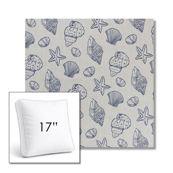 Picture of Nantucket Atlantis | 17" Square Boxed Sunbrella® Outdoor Pillow (3" Thick)