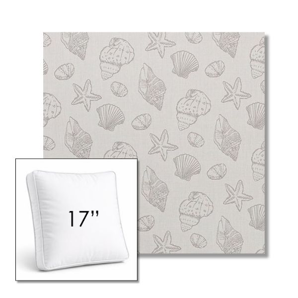 Picture of Nantucket Fossil | 17" Square Boxed Sunbrella® Outdoor Pillow (3" Thick)