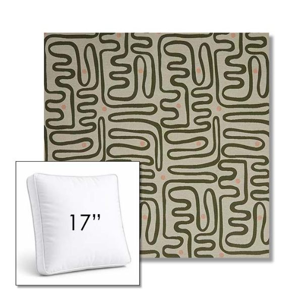 Picture of Nema Sagebrush | 17" Square Boxed Sunbrella® Outdoor Pillow (3" Thick)