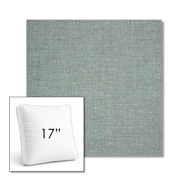 Picture of Piazza Mist | 17" Square Boxed Sunbrella® Outdoor Pillow (3" Thick)