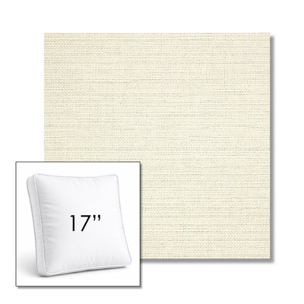 Picture of Piazza Parchment | 17" Square Boxed Sunbrella® Outdoor Pillow (3" Thick)