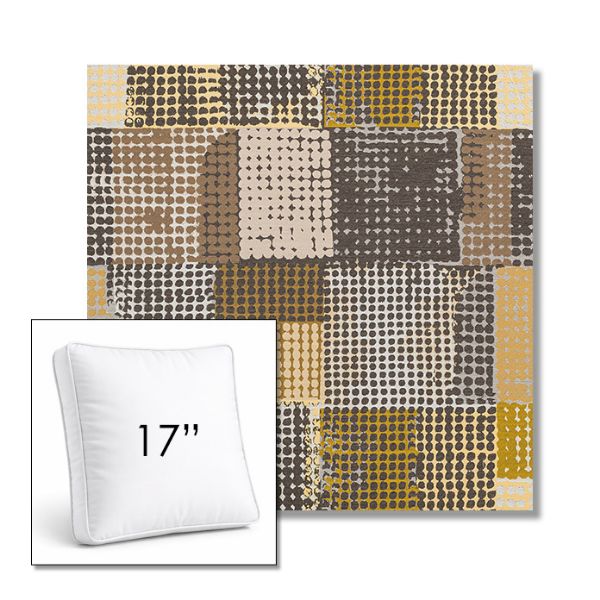 Picture of Pop Corn | 17" Square Boxed Sunbrella® Outdoor Pillow (3" Thick)