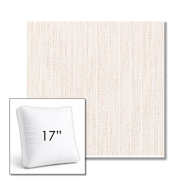 Picture of Poros Eggshell | 17" Square Boxed Sunbrella® Outdoor Pillow (3" Thick)