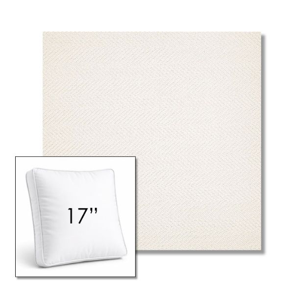 Picture of Posh Snow | 17" Square Boxed Sunbrella® Outdoor Pillow (3" Thick)