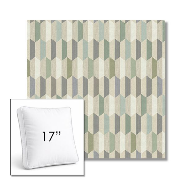 Picture of Precise Spring | 17" Square Boxed Sunbrella® Outdoor Pillow (3" Thick)