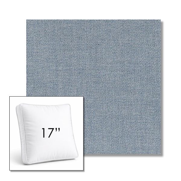 Picture of Remix Denim | 17" Square Boxed Sunbrella® Outdoor Pillow (3" Thick)