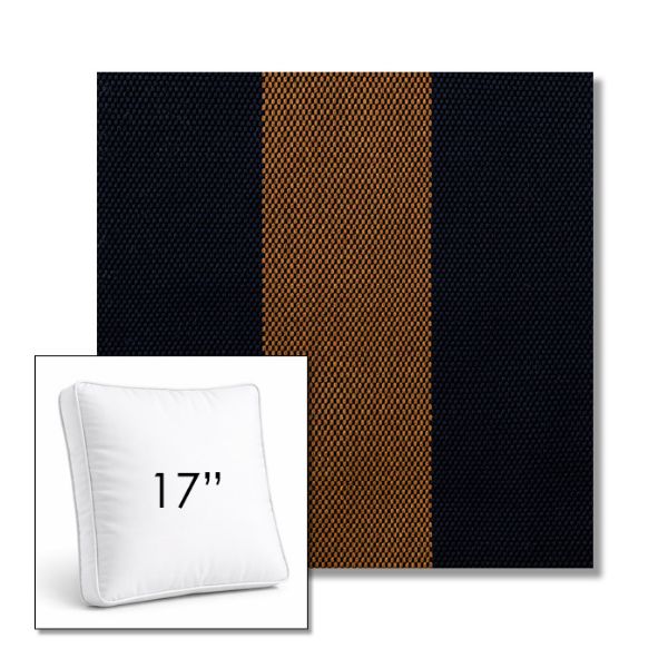 Picture of Rothko Bourbon Blue | 17" Square Boxed Sunbrella® Outdoor Pillow (3" Thick)