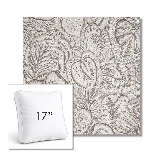 Picture of Sensibility Linen | 17" Square Boxed Sunbrella® Outdoor Pillow (3" Thick)