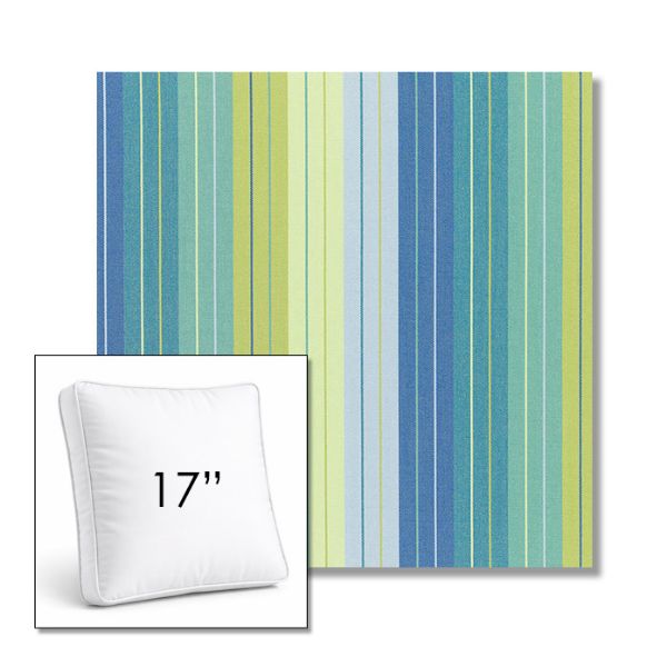 Picture of Seville Seaside | 17" Square Boxed Sunbrella® Outdoor Pillow (3" Thick)