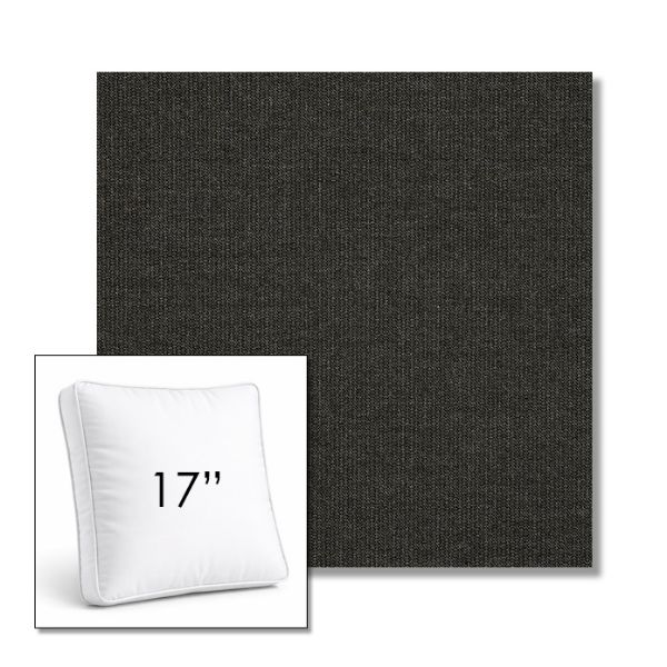 Picture of Spectrum Carbon | 17" Square Boxed Sunbrella® Outdoor Pillow (3" Thick)
