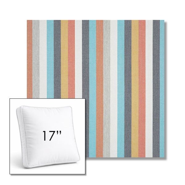 Picture of Surround Sunrise | 17" Square Boxed Sunbrella® Outdoor Pillow (3" Thick)