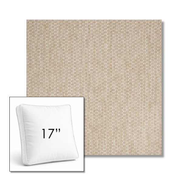 Picture of Tailored Putty | 17" Square Boxed Sunbrella® Outdoor Pillow (3" Thick)