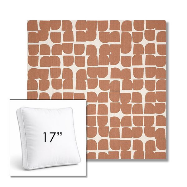 Picture of Toggle Canyon Rose | 17" Square Boxed Sunbrella® Outdoor Pillow (3" Thick)