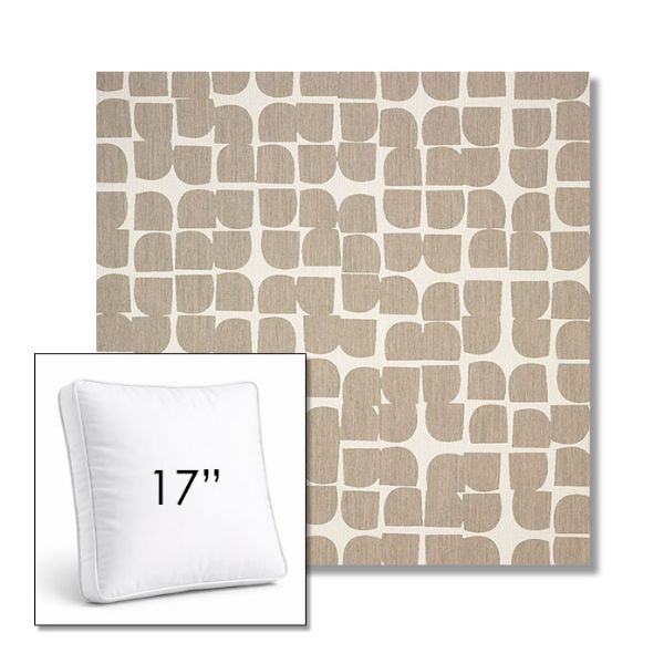 Picture of Toggle Driftwood | 17" Square Boxed Sunbrella® Outdoor Pillow (3" Thick)